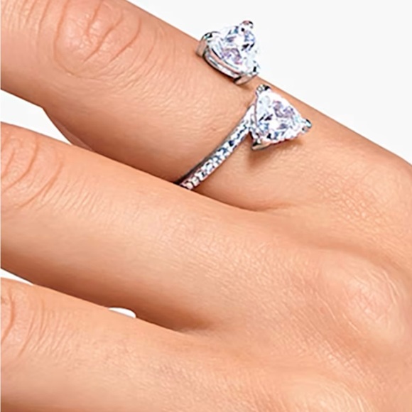 Swarovski Mesmera Open Heart Ring - Picture 3 of 7